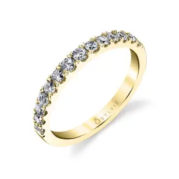 White Gold Classic Wedding Band - Luna