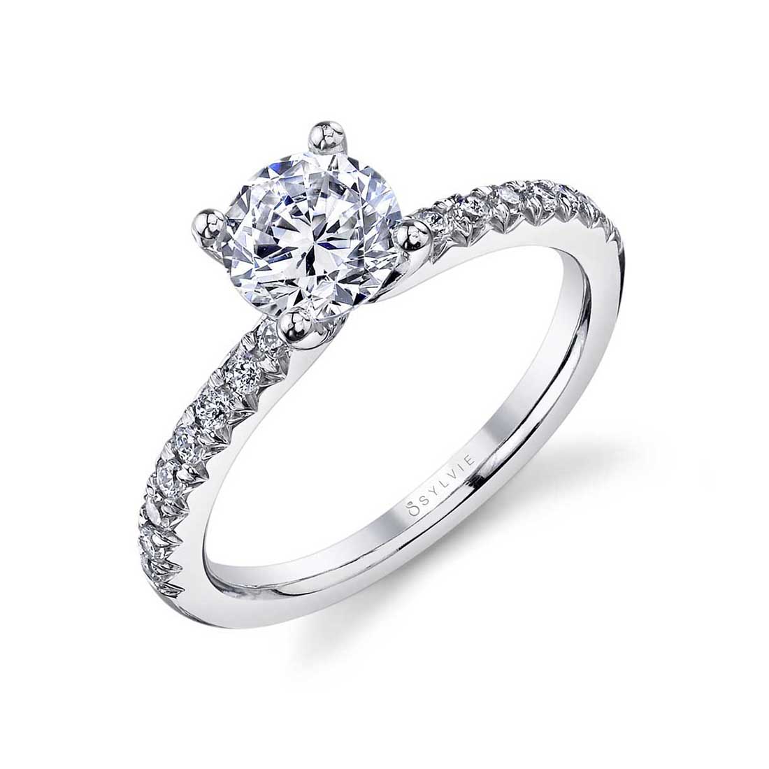 Round Cut Classic Engagement Ring - Heidi - Sylvie Jewelry