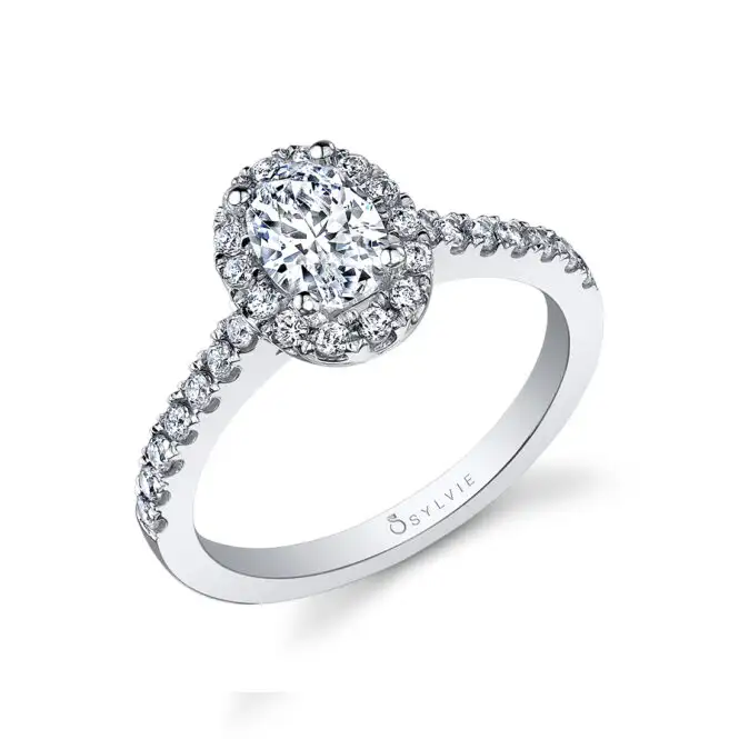 Oval Halo Engagement Ring