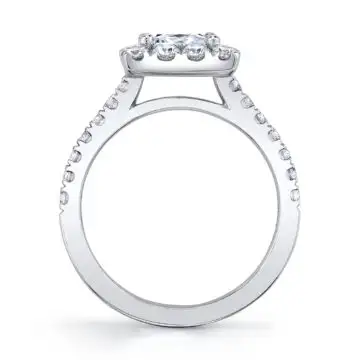 Princess Cut Classic Halo Engagement Ring - Jacalyn