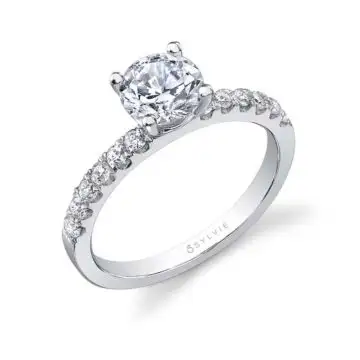 Round Cut Classic Engagement Ring - Lyna