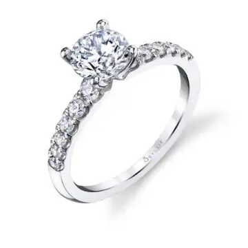 Round Cut Classic Engagement Ring - Celine