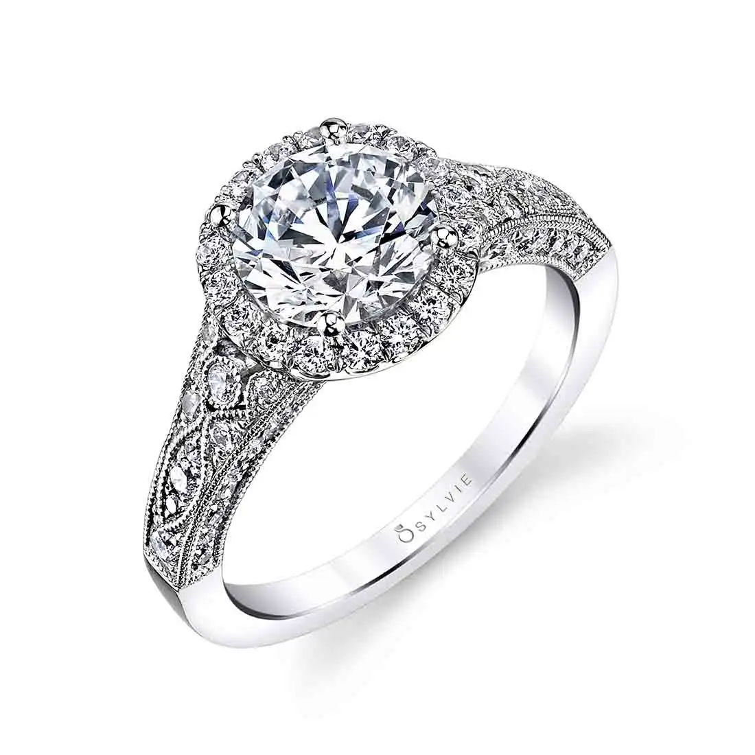 1.15ct Diamond Halo Engagement Ring | Phillip Jennings Jewellery