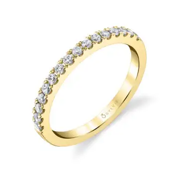 White Gold Classic Diamond Wedding Band - Celeste