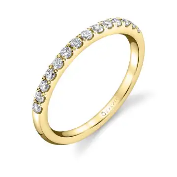 White Gold Classic Diamond Wedding Band - Celine