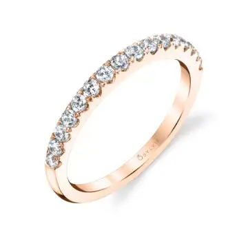 White Gold Round Cut Classic Wedding Band - Penelope