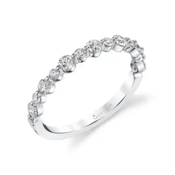 White Gold Stackable Wedding Band