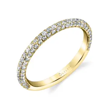 White Gold Classic Pave Wedding Band - Jayla