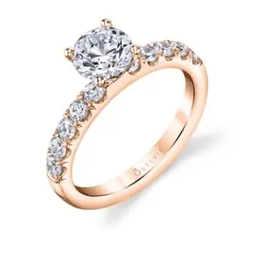 White Gold Classic Engagement Ring - Octavie