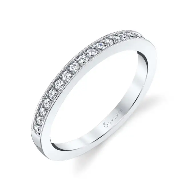 Round Cut Diamond Wedding Band - Candide