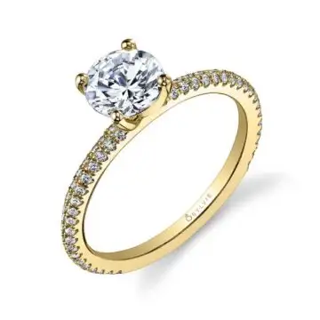 Round Cut Classic Round Engagement Ring - Jeana