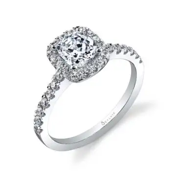 Cushion Cut Classic Halo Engagement Ring - Chantelle