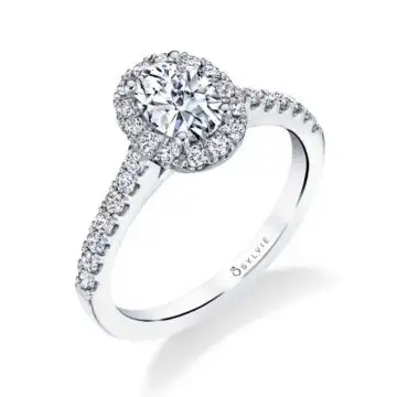 Oval Cut Engagement Ring with Halo - Emma