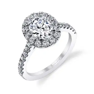 Oval Cut Classic Halo Engagement Ring - Jacalyn