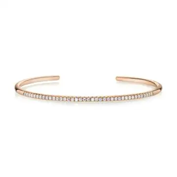 White Gold Open Diamond Bangle