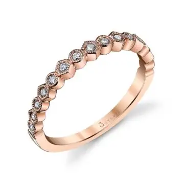 White Gold Stackable Wedding Ring - Justine