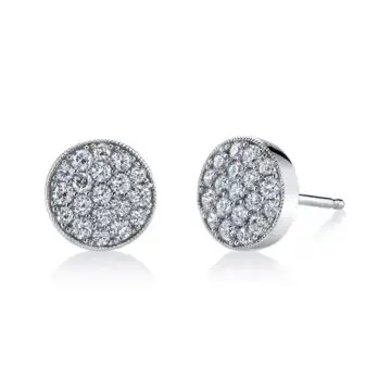 White Gold Brilliant Round Diamond Earrings