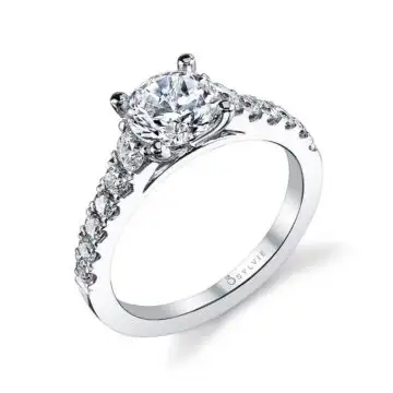 Round Cut Classic Diamond Engagement Ring - Luna