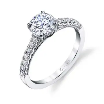 Round Cut Classic Engagement Ring - Clara