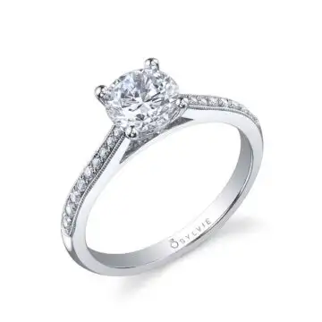 Round Classic Engagement Ring - Nathalie