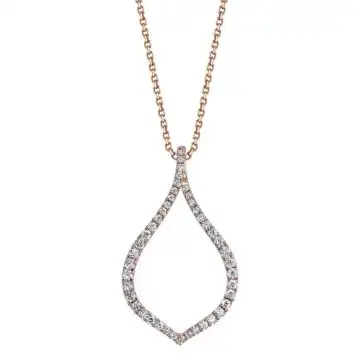 White Gold Teardrop Diamond Necklace