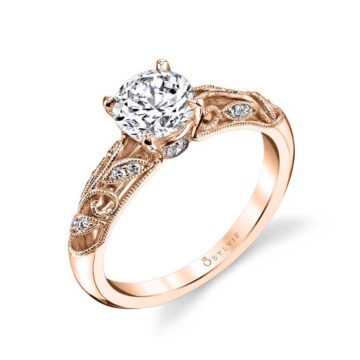 Pink Topaz Rose Gold Halo Ring — Chicago Invisible Setters