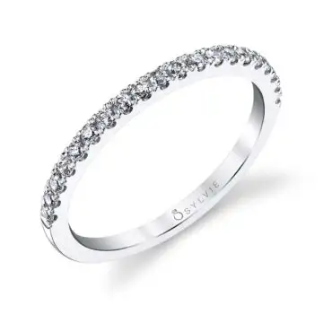 White Gold Classic Wedding Band - Claudia