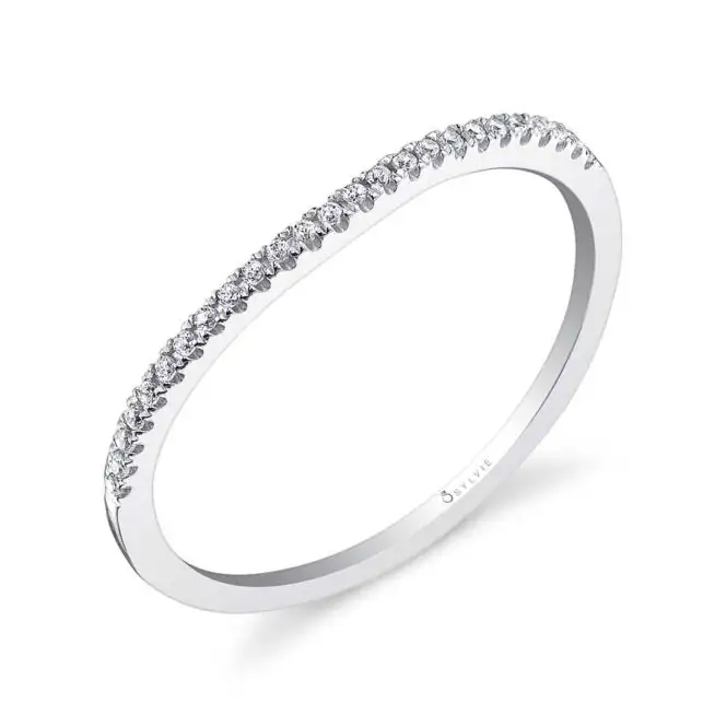 White Gold Engagement Ring with Split Shank Profile View