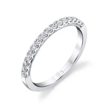 Classic Wedding Band With Milgrain Detail - Clara