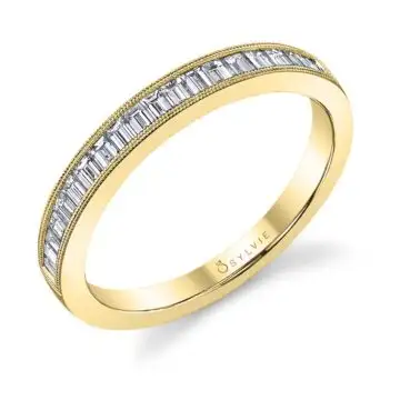 White Gold Baguette Wedding Band