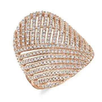 White Gold Diamond Statement Ring