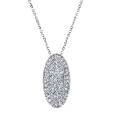 White Gold Glamourous Diamond Pendant