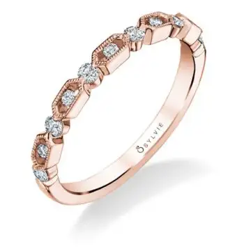 White Gold Modern Wedding Band - Diahna