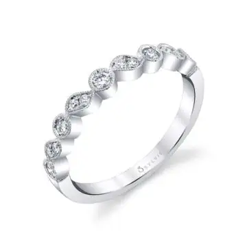 White Gold Stackable Wedding Band