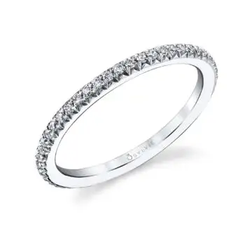 White Gold Classic Wedding Band - Maryam