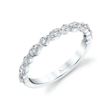 White Gold Stackable Wedding Band