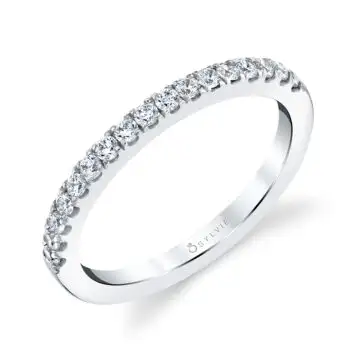 White Gold Classic Wedding Band - Emma