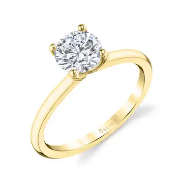 Round Cut Solitaire Engagement Ring - Dominique