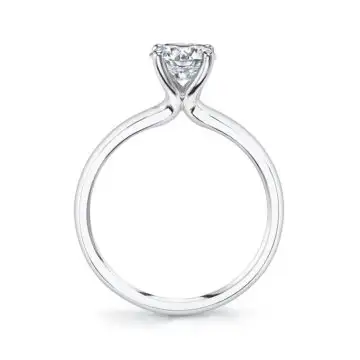 White Gold Marquise Cut Solitaire Engagement Ring - Dominique