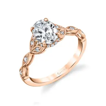 White Gold Oval Engagement Ring - Jonquille