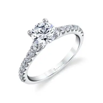 Round Cut Classic Engagement Ring - Jordane