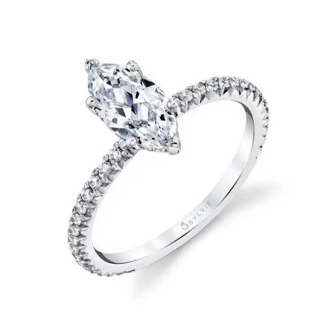 White Gold Cushion Cut Classic Engagement Ring Lifestyle Image