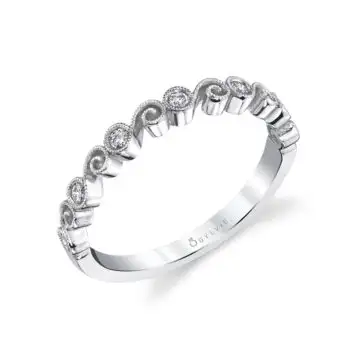 White Gold Stackable Wedding Band