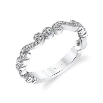 White Gold Stackable Wedding Band