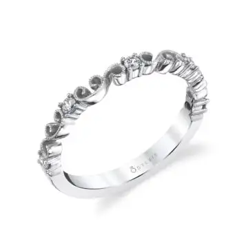 White Gold Stackable Wedding Band