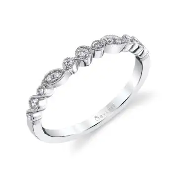 White Gold Stackable Wedding Band