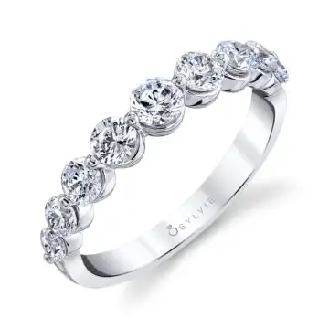 White Gold Stackable Wedding Band