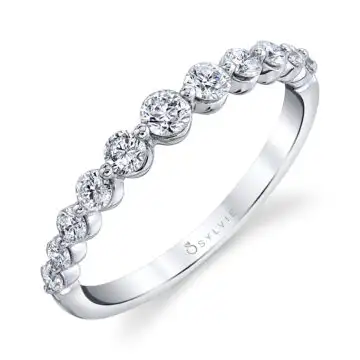 White Gold Stackable Wedding Band