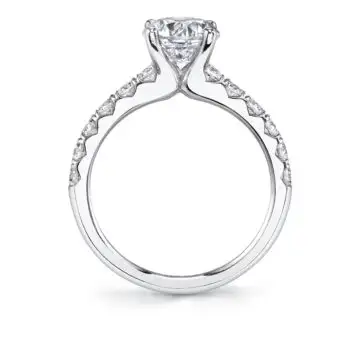 White Gold Classic Engagement Ring - Adoria