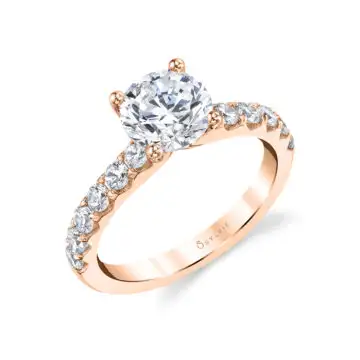 White Gold Classic Engagement Ring - Adoria